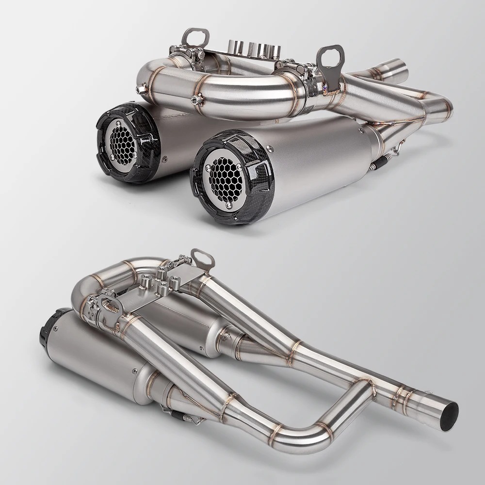 High-Performance Stainless Steel Exhaust Pipe for ZX-25R ZX 25R ZX5R Racing Dual Outlet Straight Entire Section New Condition